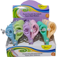 Bafix Okul Makası Korumalı Yaylı 13,5 Cm Pastel Renkli Bfx-Sa2050-M