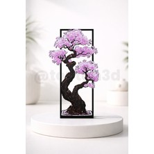Modern Zen Bahçesi Bonsai Figürlü Hediyelik Kitap Ayracı, 15CM Minimalist Ayraç - Pembe