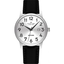 Nacar Safir Cam Klasik Siyah Erkek Kol Saati NC31-297170-ASL1
