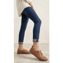 Punto 656206 Hakiki Deri Şeffaf Taban Lastik Bağlı Delikli Spor Ayakkabı