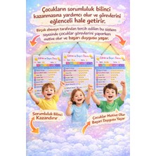 Outdoor One Kişiye Özel Montessori Görev ve Başarı Panosu - Yaz-Sil Hediyeli (30x40 cm) Kalem + Sticker09