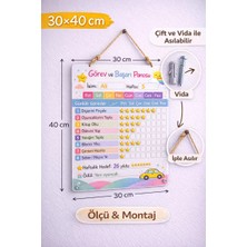Outdoor One Kişiye Özel Montessori Görev ve Başarı Panosu - Yaz-Sil Hediyeli (30x40 cm) Kalem + Sticker04