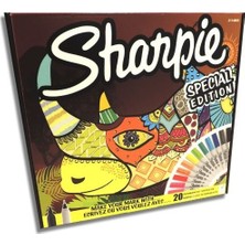 Sharpie 20 Renk Gergedan Fine Permanent Markör Kalem 1 Adet Türkiye Menşeli Kalem Seti-2110122