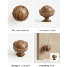 Viva Ceviz Desenli Ahşap Görünümlü Tekli Kulp - Rustik Mobilya ve Çekmece Kulbu