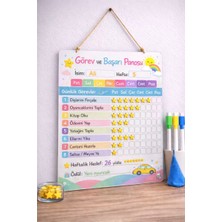 Outdoor One Kişiye Özel Montessori Görev ve Başarı Panosu - Yaz-Sil Hediyeli (30x40 cm) Kalem + Sticker05