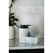 Okacih Polyresin Süngerli Tezgah Üstü Sıvı Sabunluk Mutfak Banyo Deterjanlık