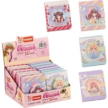 Mikro Not Defteri Minish Candy Girl Squishy Mini 128 Yaprak Mini-10 (Karışık Renk 1 Adet)