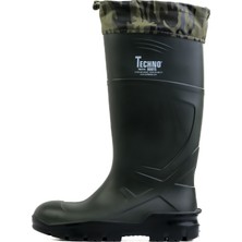 O4 Korumasız Kamuflaj Boğazlı Yeşil Poliüretan Çizme - Techno Boots