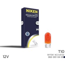 Niken T10 Park Ampulü (W5W) - Turuncu W2.1x9.5d 10 (Adet)