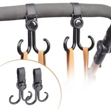 Timion 2 Adet Bebek Arabası, Motor, Bisiklet Eşya Taşıma Aparatı Plastik Kanca  (5148)