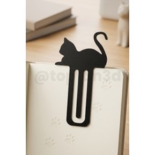 Siyah Kedi Kitap Ayracı, Kedi Figürlü Ayraç, Hediyelik Kitap Ayracı - 10CM