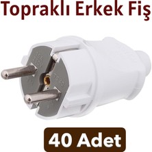 Yeşim kablo ve Asansör marketim Yeşim Topraklı Erkek Fiş 40 Adet