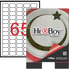 Herboy Laser Etiket 100 Yaprak 38.1X21.2 Mm Laser-Copy-İnkjet HB-1065
