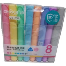 Bafix Fosforlu Kalem (İşaret Kalemi) Kalem Tipi Chosch 8 Renk Blister Cs-H716