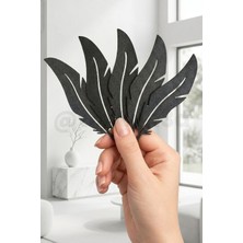 (5'li Paket) Tüy Figürlü Kitap Ayracı, Kitapseverlere Şık Hediye Ayraç, Kuş Tüyü Ayraç - 11CM