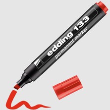 Edding 133 Permanent Markör Kalem Kalıcı İşaretleyici Kesik Uçlu 1,5-3 Mm Kırmızı ED13302 (10 Lu Paket)