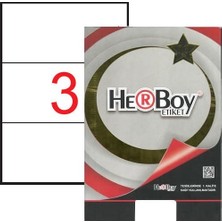 Herboy Laser Etiket 100 Yaprak 210X99 Mm Laser-Copy-İnkjet HB-1003