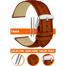 10mm-12mm-14mm-16mm-18mm-20mm-22mm-24mm-26mm saatlerle uyumlu klasik model deri saat kordonu kayışı al11db-taba