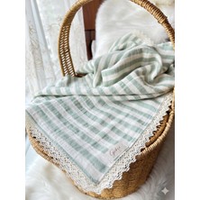 Gökçe Cotton Müslin Bebek Örtüsü Organik % 100 Pamuk El Işlemesi