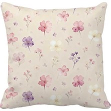 Queen Jera Pastel Tonlarda Çiçek Desenli Dekoratif Kırlent Kılıfı | Zarif & Minimal Ev Dekorasyonu