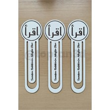 (3'lü Paket) Ikra "oku" Yazılı Ayraç, "rabbinin Adıyla Oku" Kuran ve Islami Dini Kitap Ayracı, 17CM