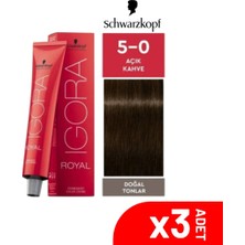 Igora Royal 5-0 Açık Kahve 60 Ml-3lü