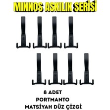 Viva Portmanto Siyah Düz Çizgi Askı - Şık Antre ve Bornoz Askılığı