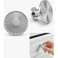 Viva Parlak Krom Ripple Kulp - Mutfak ve Banyo Için Dekoratif Seri( Tek Adet)