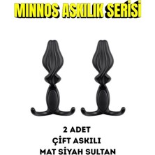 Viva Sultan Mat Siyah Lüks Duvar Askısı - Modern Tasarım