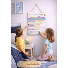 Outdoor One Kişiye Özel Montessori Görev ve Başarı Panosu - Yaz-Sil Hediyeli (30x40 cm) Kalem + Sticker06