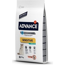 Advance Somonlu Sensitive Kısırlaştırılmış Kedi Maması 10 kg Hassas Sindirim İçin Özel Formül