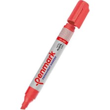 Penmark Permanent Marker Kalem Kesik Uç Kırmızı Hs406-03 (12 Li Paket)