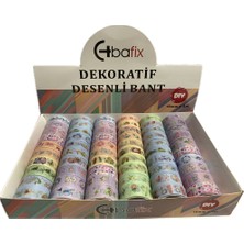 Bafix Desenli Bant Dekoratif 15 Mm X 3 Metre Bfx-Deb0005 (60 Lı Paket)