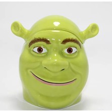 Marsilyan 3D Shrek Tasarımı Porselen Kupa Bardak (Büyük Boy)