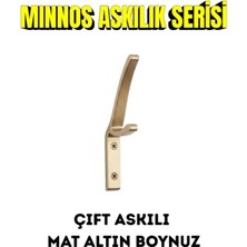Viva Lüks Mat Altın Boynuz Askılık - Modern Çiftli Duvar ve Portmanto Askısı Tekli