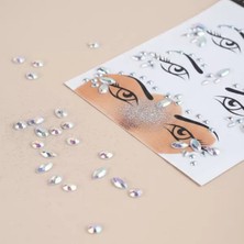 Marsilyan Gümüş Taşlı Makyaj Yüz Süsü