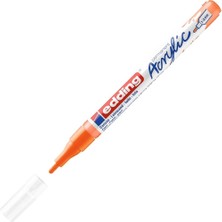 Edding Markör Kalem Akrilik İnce Uçlu Fosforlu Turuncu 066 (10 Lu Paket)