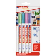 Edding 4085 Dörtlü Blister Metalik Cam Kalemi 4 Parça Renkli Seçenekler Türkiye Üretimi