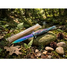 Askerlik Paketi Ejdarha Desen 21CM Outdoor Cakı Gökkuşağı