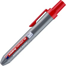 Edding Retract12 Beyaz Yazı Tahtası Kalemi 1,5-3Mm Yuvarlak Uçlu Kırmızı (10 Lu Paket)