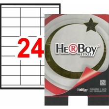 Herboy Laser Etiket 100 Yaprak 70X35 Mm Laser-Copy-İnkjet HB-1324
