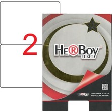 Herboy Laser Etiket 100 Yaprak 199.6X143.5 Mm Laser-Copy-İnkjet HB-1002