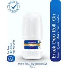 Lovecra Doğal Erkek Deo Roll On 24 Saat Etkili Terleme Önleyici Ter Kokusuna Karşı Koruma Hassas Cilt 50 ml