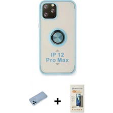 İlk El Grup Ieg™ iPhone 12 Pro Max Kılıf Yörünge Çizgi - Siyah 6d Mat Seramik Hayalet Nano Ekran Koruyucu + Mavi Shine Kamera Lens Koruma Cam