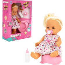 Boubou Altını Islatan Bebek Seti 30 cm - Pembe-Mavi Elbiseli