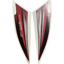 Moto Express Tvs Wego 110 Çamurluk Etiketi Sticker Kırmızı