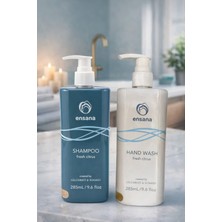 Ensana Fresh Citrus Şampuan 285 ml + El Sabunu Seti 285 ml – Ferahlatıcı Narenciye Kokulu Bakım Seti