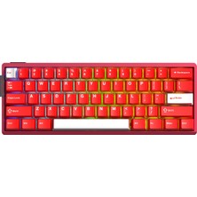 Aula AG60 Pro Alüminyum Manyetik Klavye Hall Effect Aether Switch 8000Hz Rgb Tkl Hot Swap Oyuncu Klavyesi Kırmızı