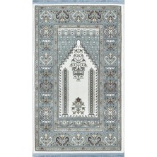Gümüşsuyu Doqu 18359 Gri Antitoz Seccade Mavi - 80X130