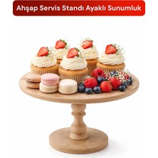 Pikas Ahşap Servis Standı - Ayaklı Sunumluk